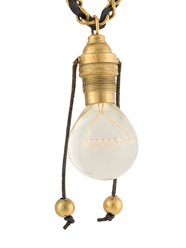 light bulb necklace gold