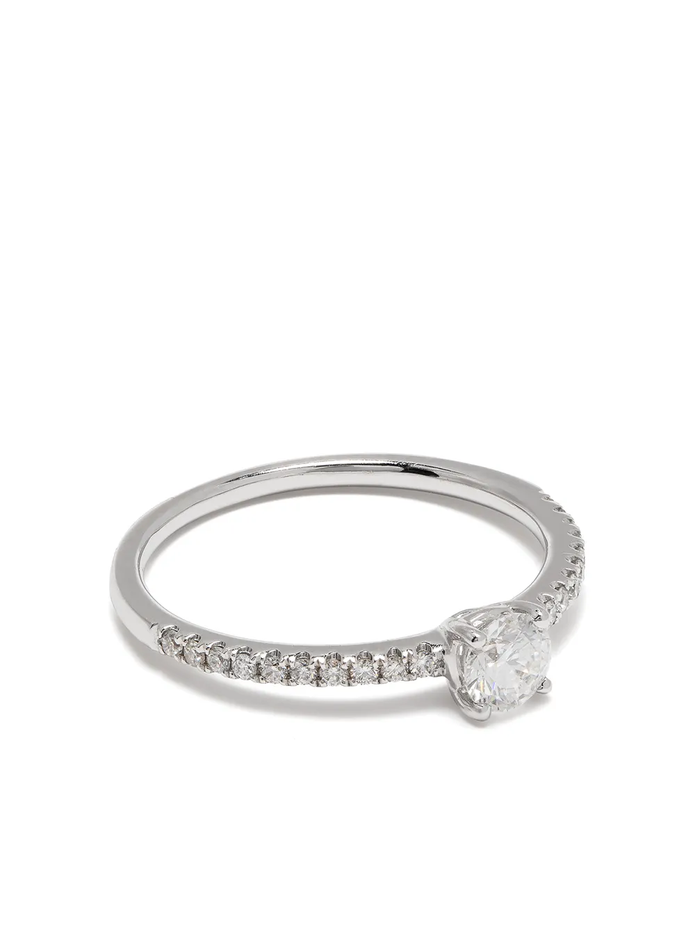 

Anita Ko anillo Me/You en oro blanco de 18kt con diamantes en pavé - Plateado