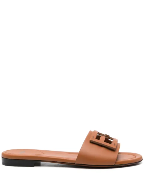 FENDI Baguette leather slides