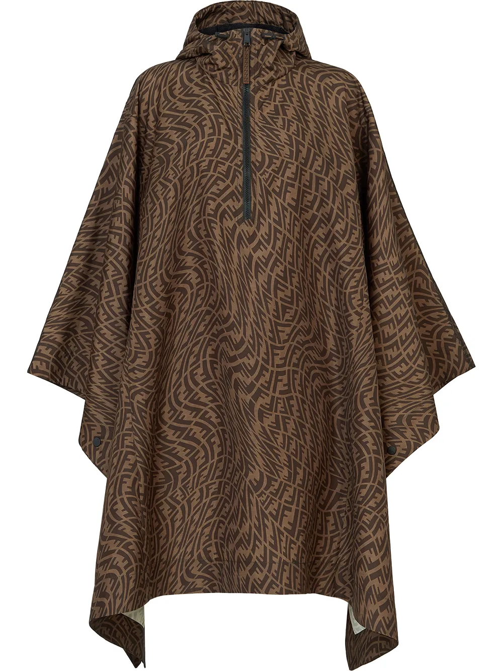 Image 1 of Fendi FF-motif hooded cape
