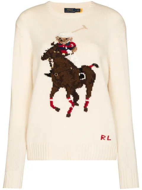 Polo Ralph Lauren Suéter Polar Bear decote careca