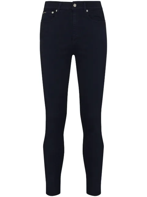 Polo Ralph Lauren Calça jeans skinny com logo contrastante