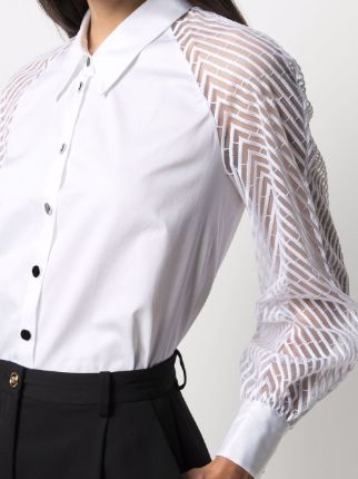 transparent sleeve cotton shirt展示图