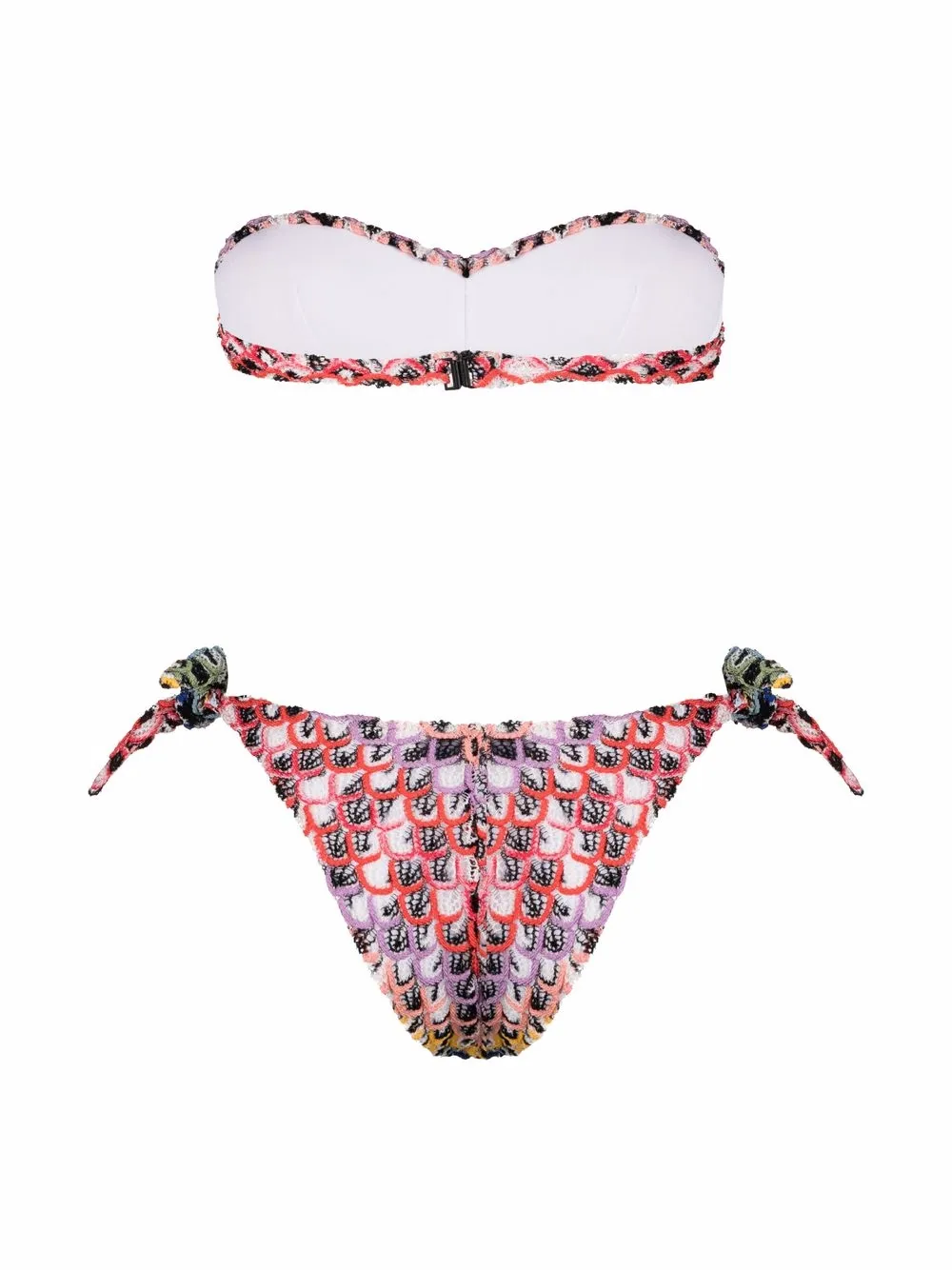 Image 2 of Missoni Mare zigzag-knit strapless bikini set