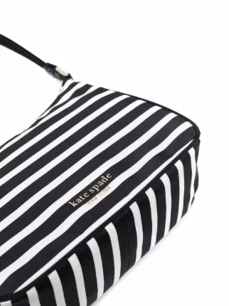 logo-plaque striped tote bag展示图