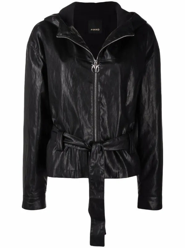 Padded faux leather jacket Clearance