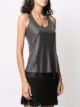 Pinko crystal-embellished racerback vest