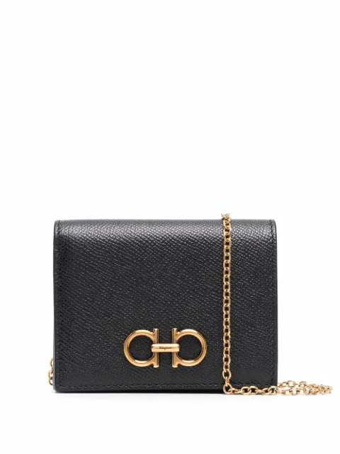 Salvatore Ferragamo Carteira compacta Gancini com corrente