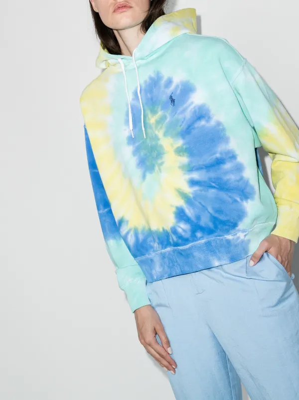 tie dye polo sweatshirt