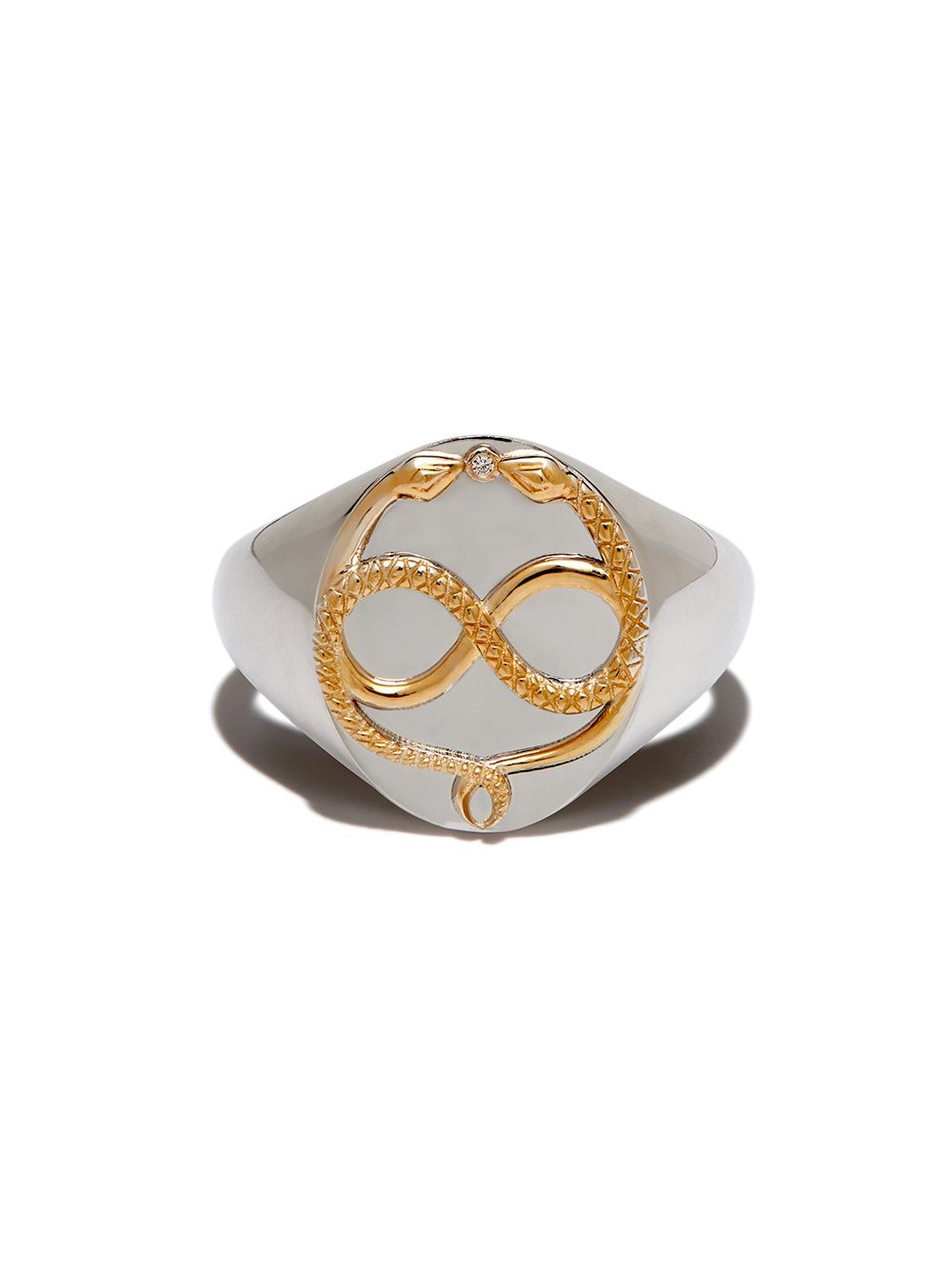 фото Foundrae перстень gemini из белого и желтого золота