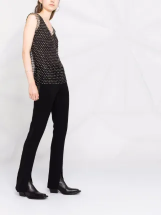 sleeveless rhinestone top展示图