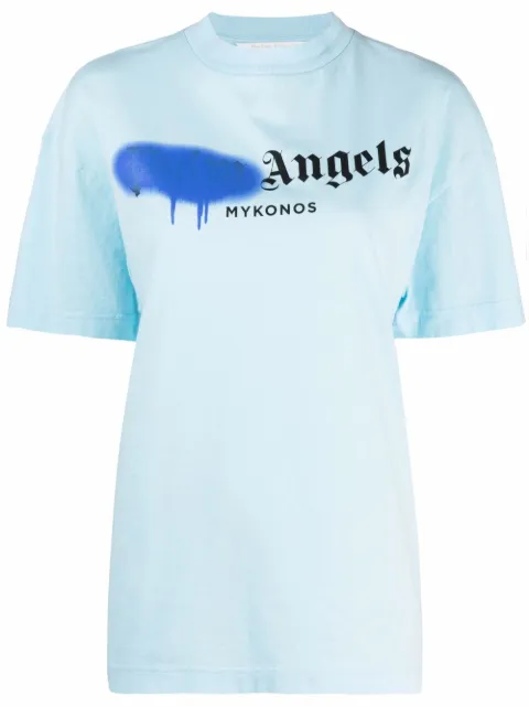 palm angels blue teddy t shirt