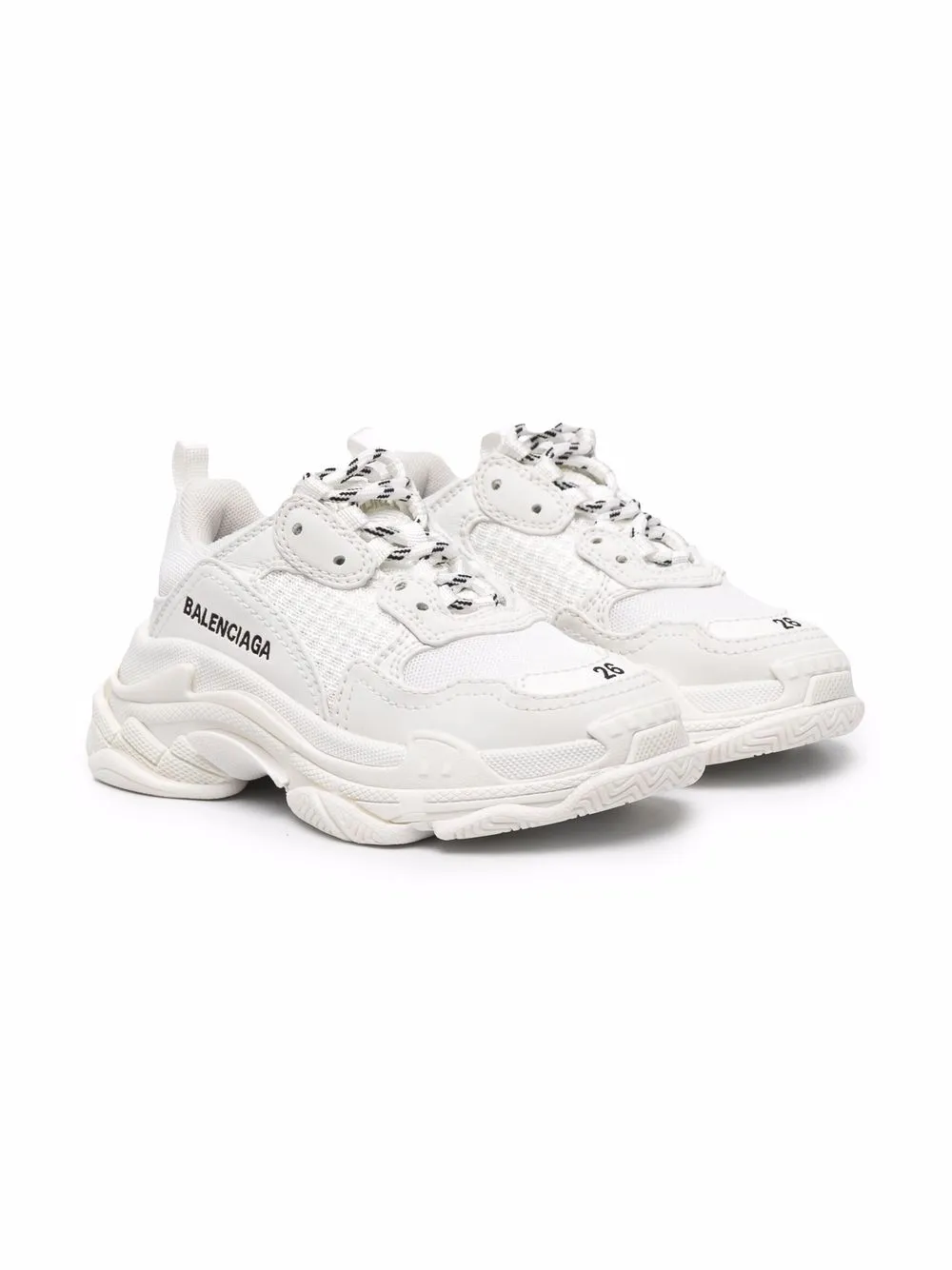 

Balenciaga Kids tenis Triple S - Blanco