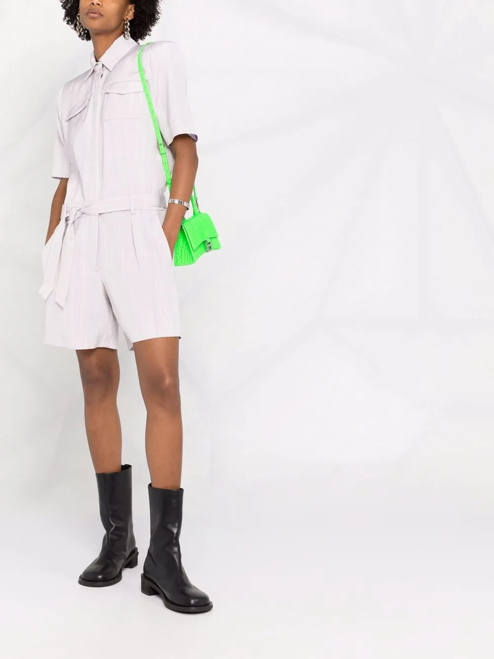 Image 2 of Off-White belted collared romper
