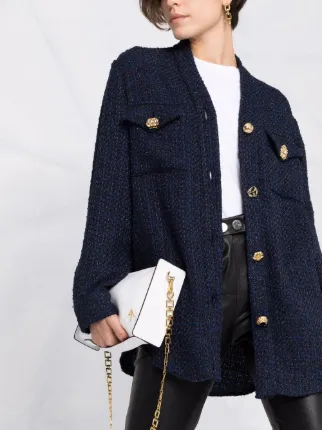 hopsack weave button-up jacket展示图