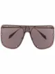 Image 1 of Alexander McQueen Eyewear stud-detail aviator sunglasses