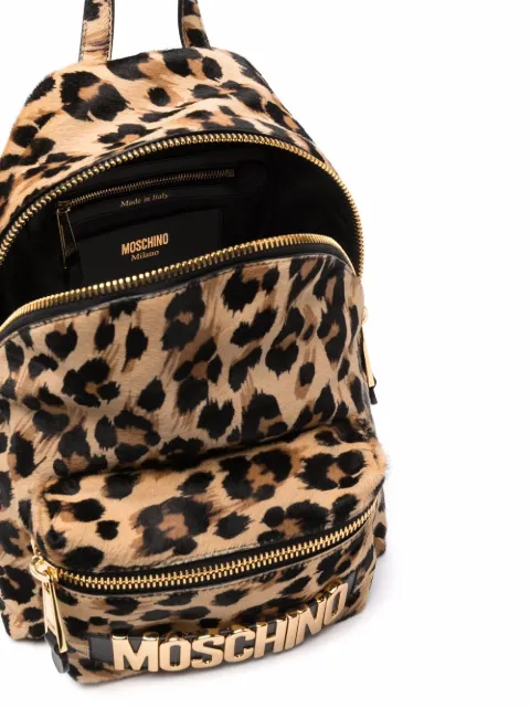 moschino leopard backpack