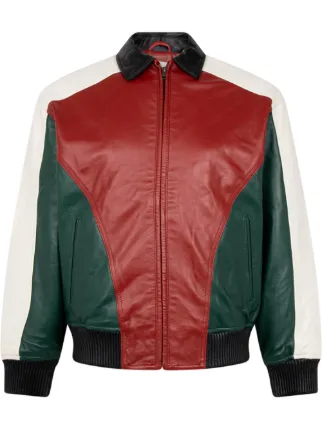 Supreme studded arc logo leather jacket red clearance