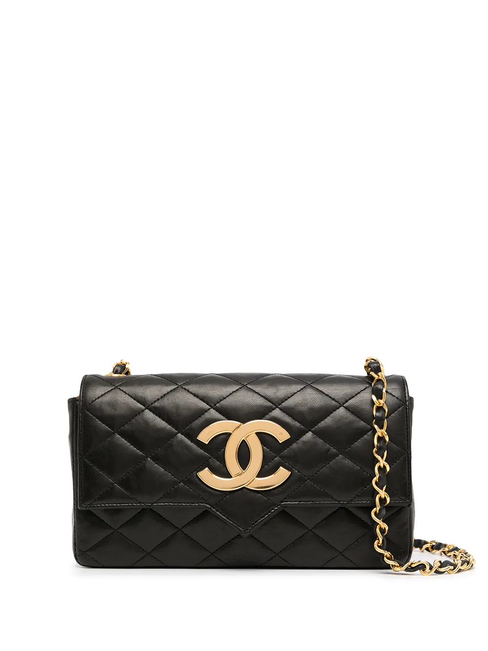 фото Chanel pre-owned стеганая сумка на плечо 1990-х годов с логотипом cc