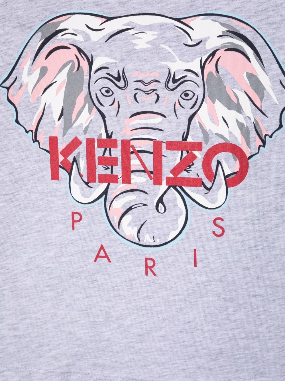 Shop Kenzo Elephant-print T-shirt Dress In Grau