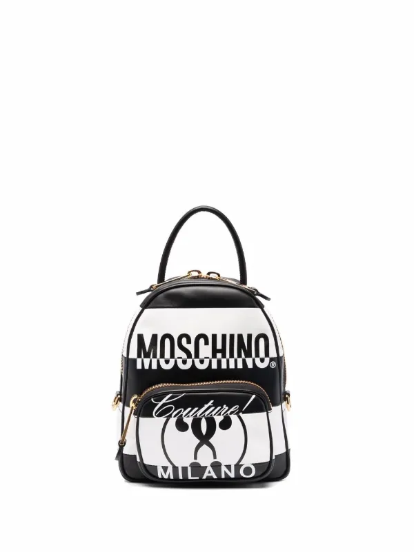 moschino leather backpack