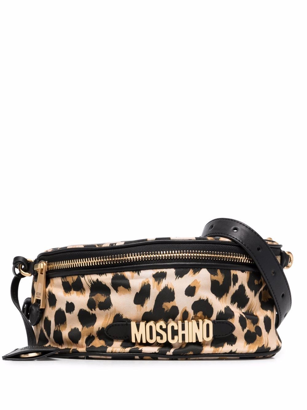 фото Moschino поясная сумка с леопардовым принтом