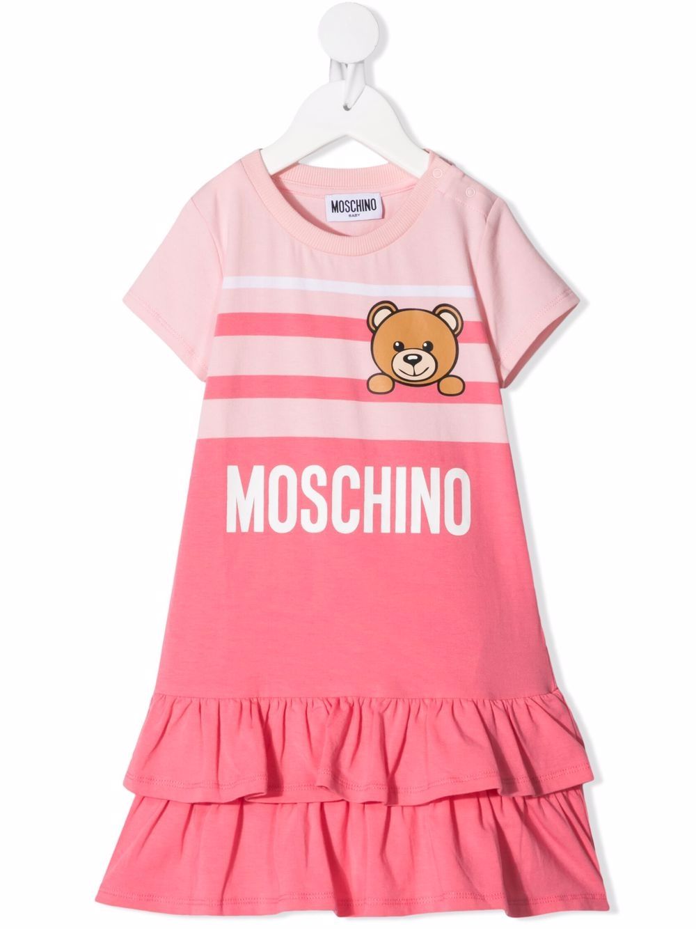 фото Moschino короткое платье teddy bear в полоску