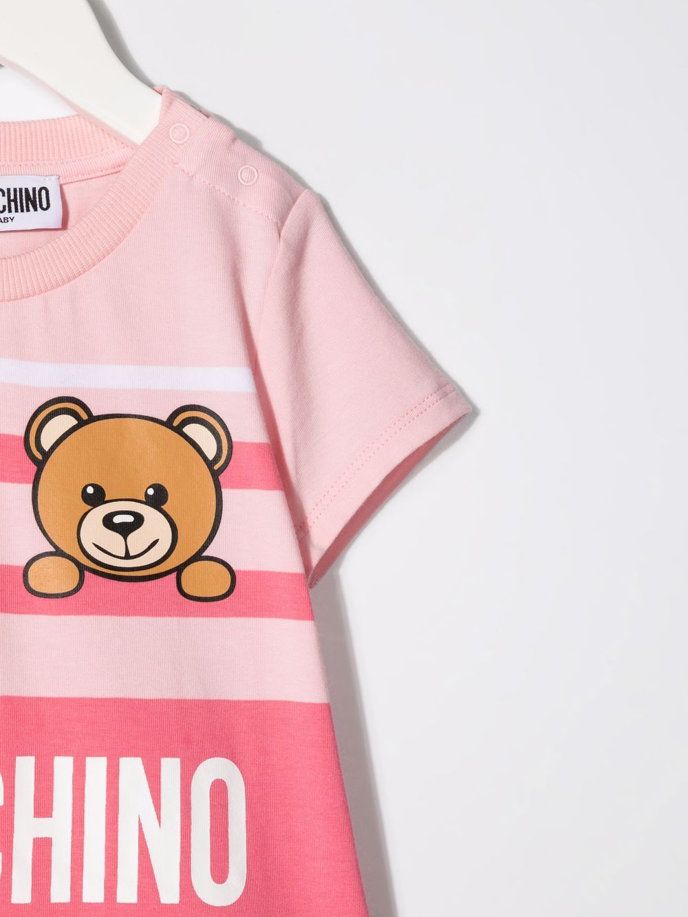 фото Moschino короткое платье teddy bear в полоску