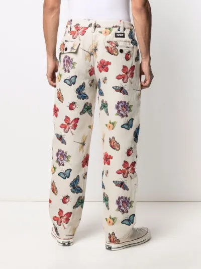 Monarch butterfly-print track pants 