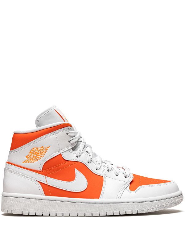 Bright hot sale orange jordans