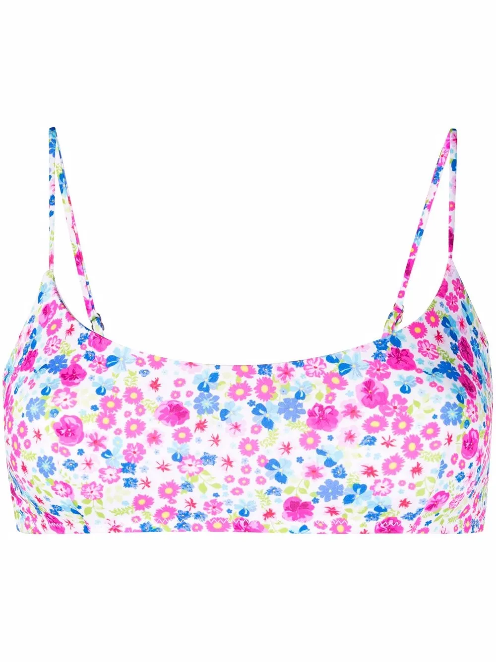 

MC2 Saint Barth Judy floral-print bikini top - Pink