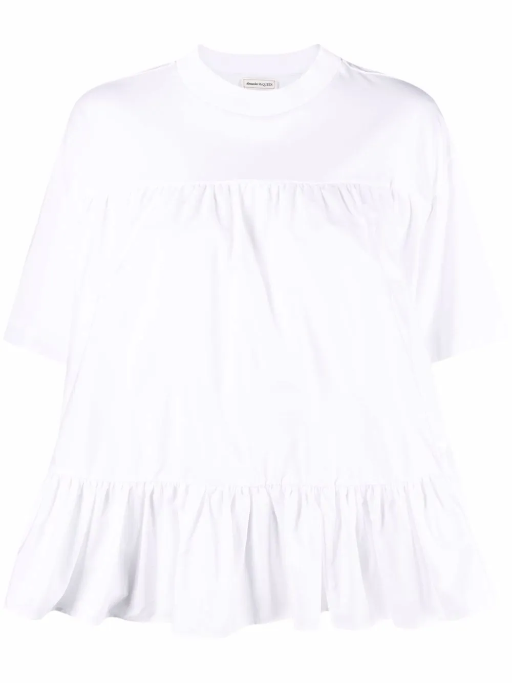 Image 1 of Alexander McQueen peplum-hem short-sleeve blouse