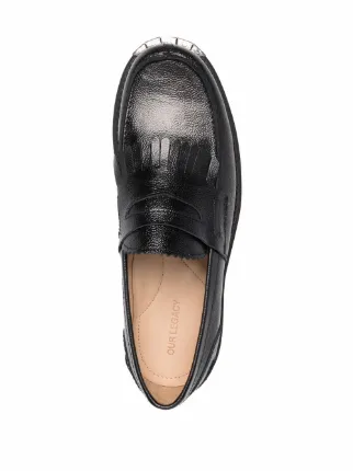 metallic toe-cap loafers展示图