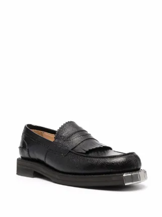 metallic toe-cap loafers展示图