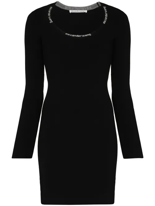 Robe courte à bandes logo - Alexander Wang - Modalova