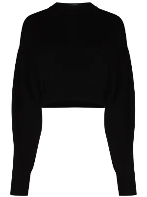 black crop jumper womens