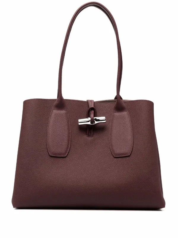 roseau leather shoulder tote