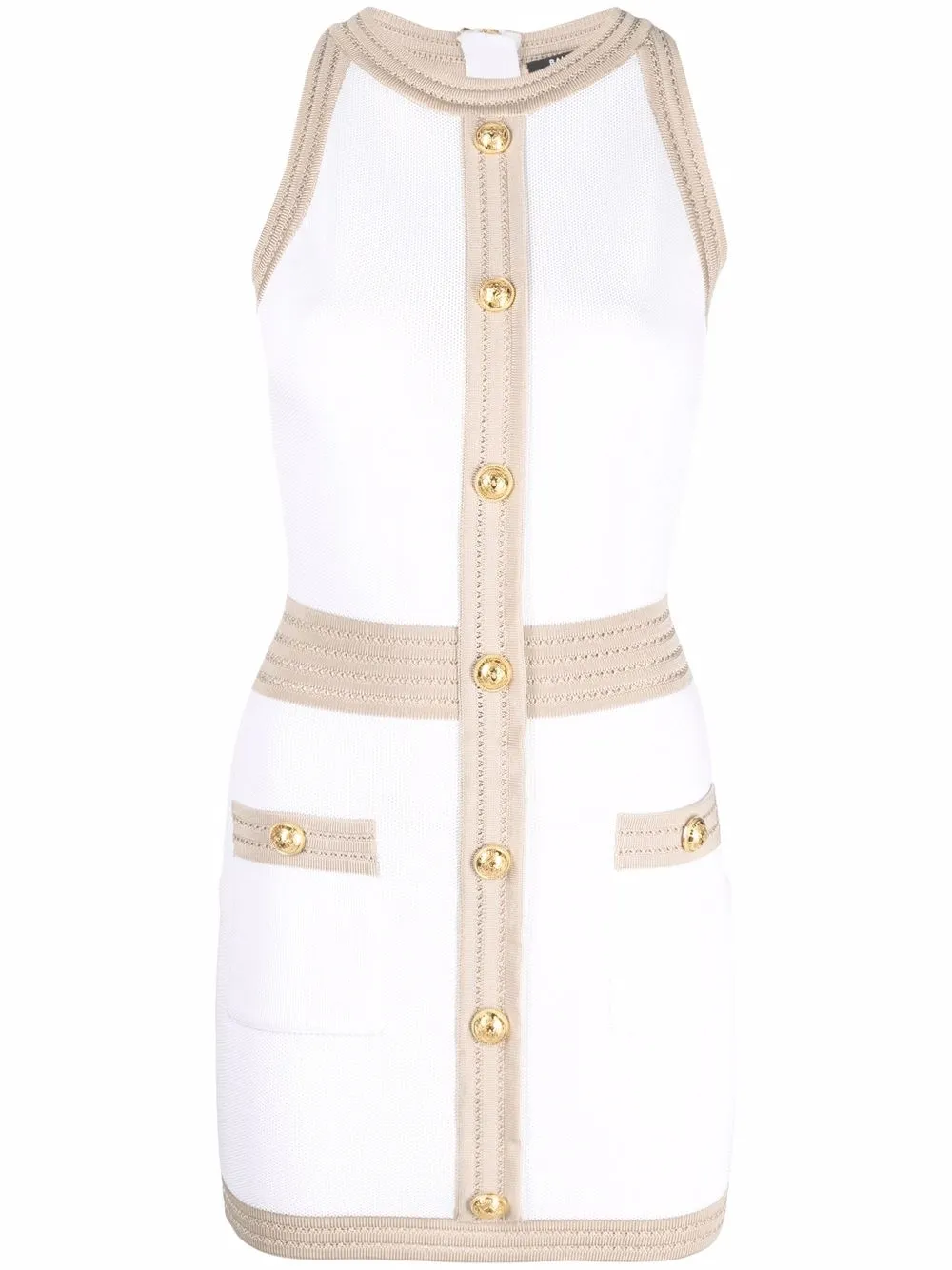 фото Balmain трикотажное платье с контрастной окантовкой