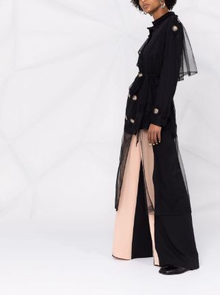 double-breasted tulle coat展示图
