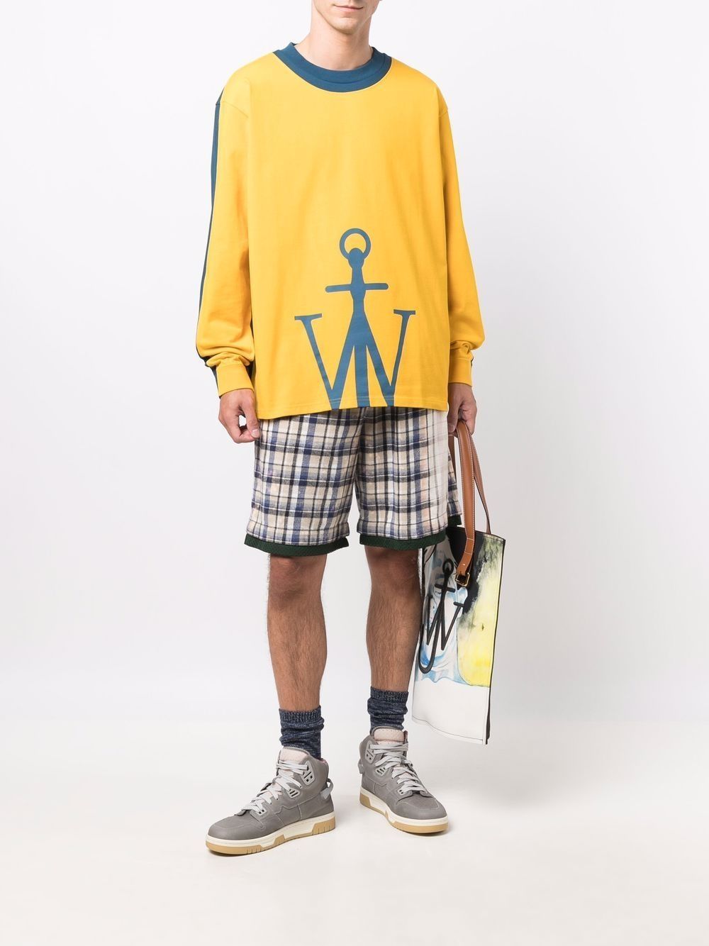 фото Jw anderson футболка с длинными рукавами и логотипом anchor