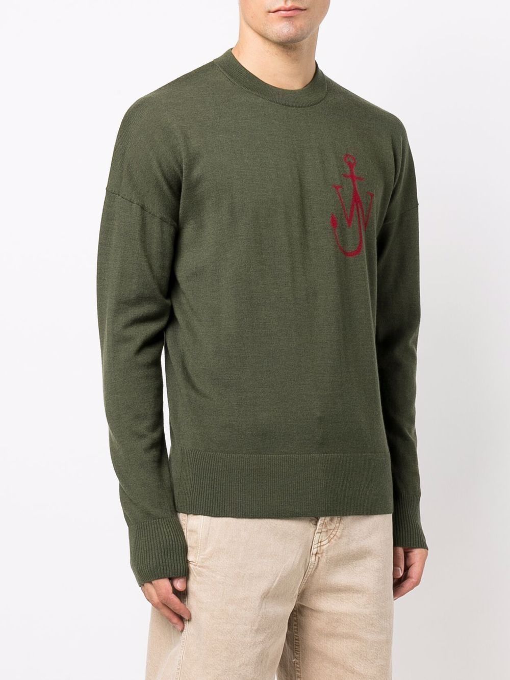 JW Anderson logo-print merino wool jumper Men