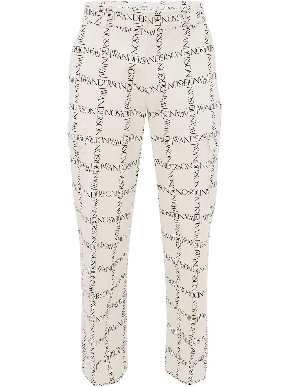 

JW Anderson pantalones rectos con logo estampado - Blanco