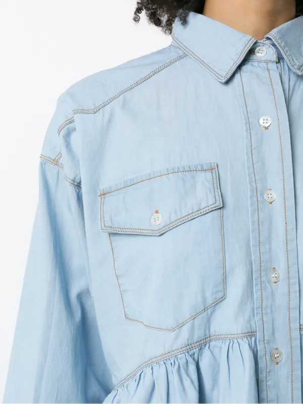 Camille Franzido Denim Shirt - Farfetch