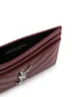 Saint Laurent Porta-cartões matelassê com logo