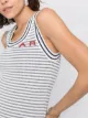 Alessandra Rich vestido midi con motivo de rayas