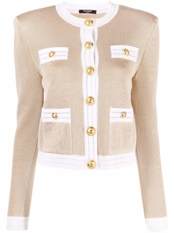Balmain contrast-trim structured 