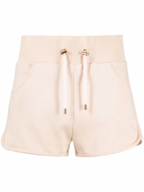 Balmain badge-print track shorts