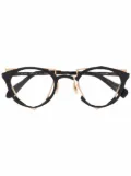 MASAHIROMARUYAMA MM-0045 geometric-layered glasses - Black