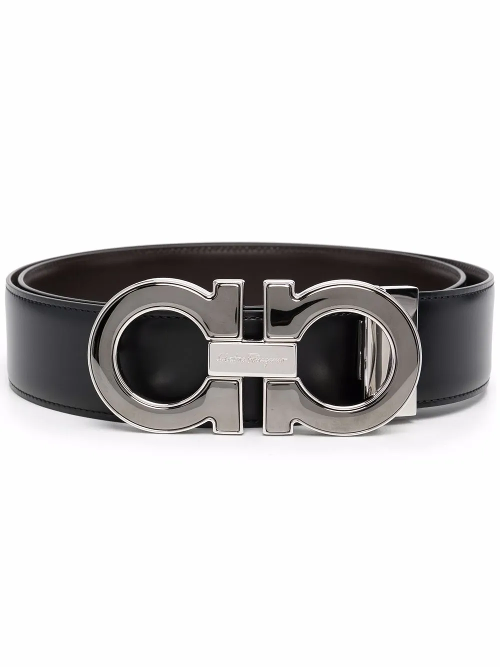 

Salvatore Ferragamo cinturón reversible Gancini - Negro