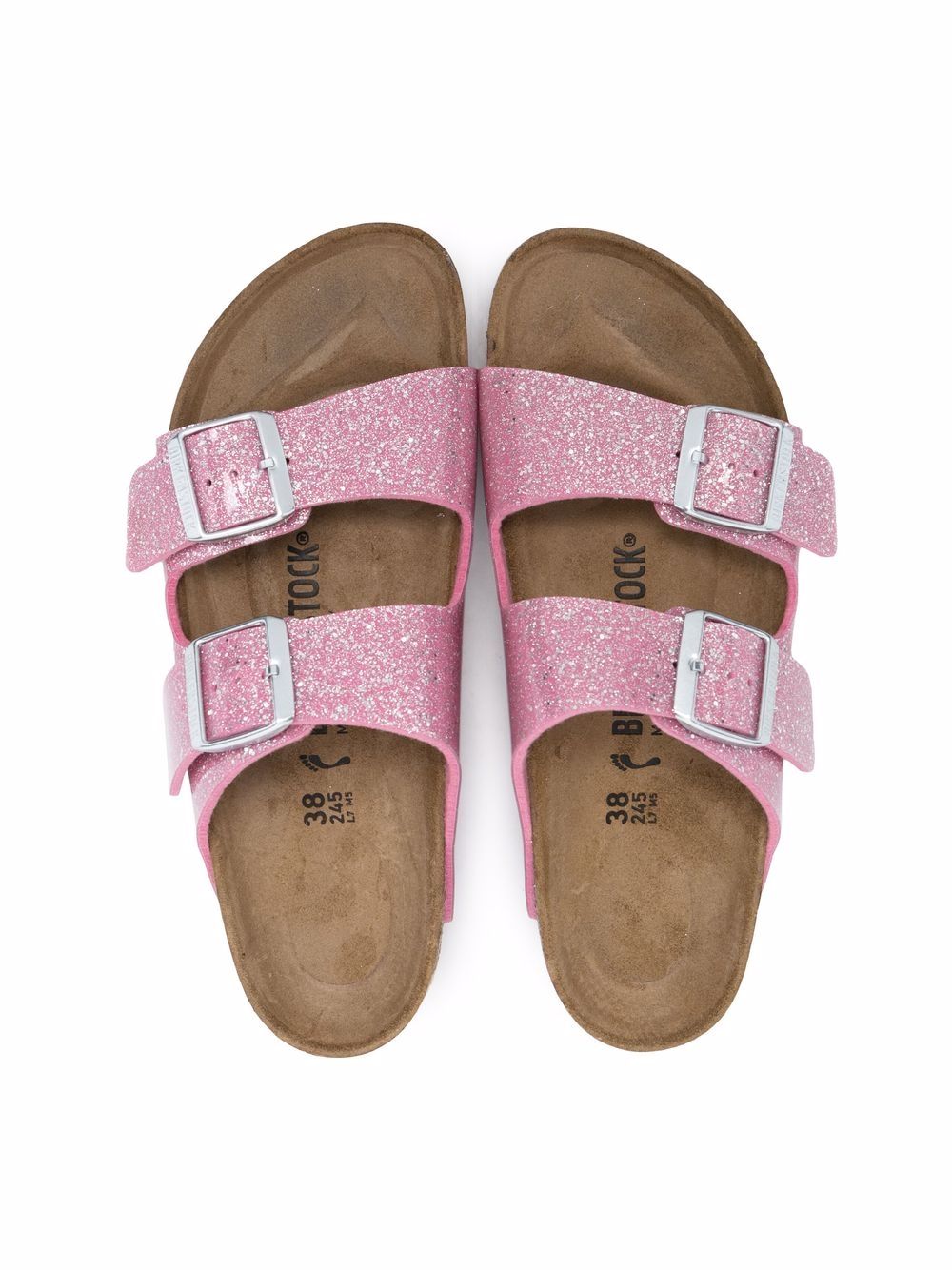 фото Birkenstock kids сандалии arizona с блестками